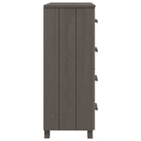 Dressoir HAMAR 79x40x103,5 cm massief grenenhout lichtgrijs - AllerleiShop