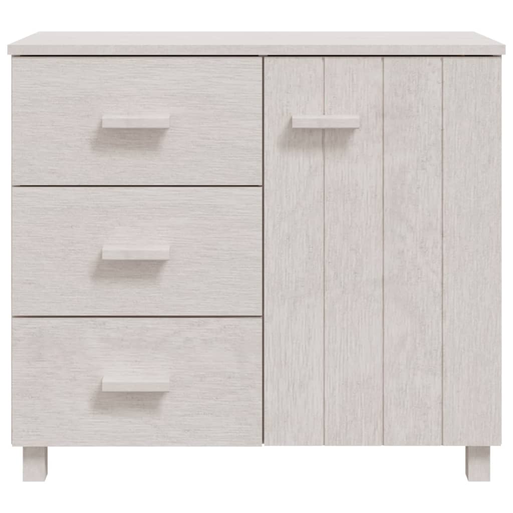 Dressoir HAMAR 90x40x80 cm massief grenenhout wit - AllerleiShop