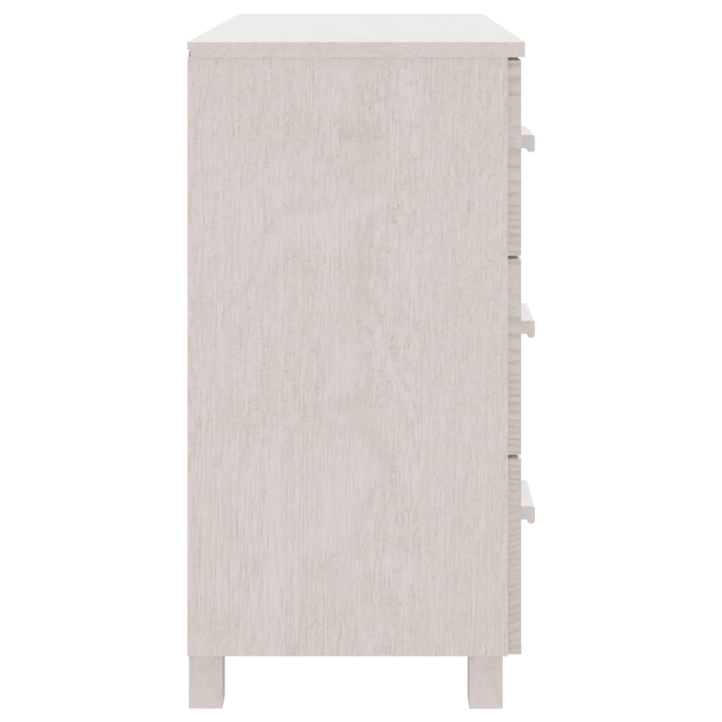 Dressoir HAMAR 90x40x80 cm massief grenenhout wit - AllerleiShop