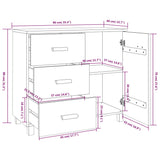 Dressoir HAMAR 90x40x80 cm massief grenenhout wit - AllerleiShop