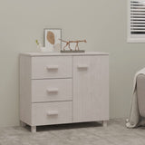 Dressoir HAMAR 90x40x80 cm massief grenenhout wit - AllerleiShop