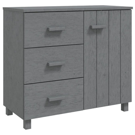 Dressoir HAMAR 90x40x80 cm massief grenenhout donkergrijs - AllerleiShop