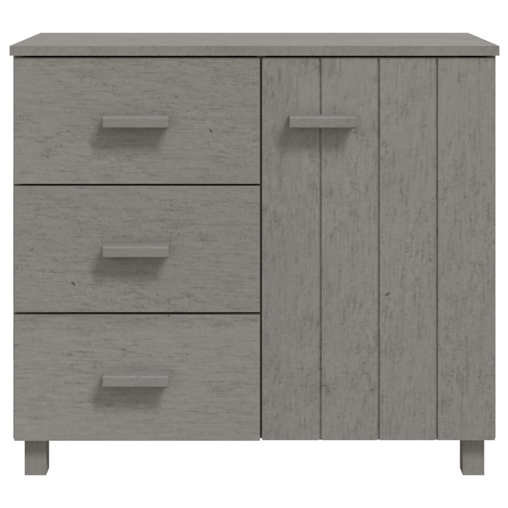 Dressoir HAMAR 90x40x80 cm massief grenenhout lichtgrijs - AllerleiShop