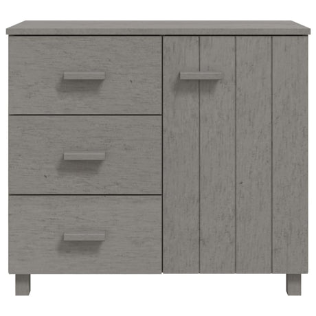 Dressoir HAMAR 90x40x80 cm massief grenenhout lichtgrijs - AllerleiShop