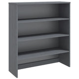 Opzetkast HAMAR 90x30x100 cm massief grenenhout donkergrijs - AllerleiShop