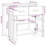 Dressoir HAMAR 79x40x80 cm massief grenenhout honingbruin - AllerleiShop