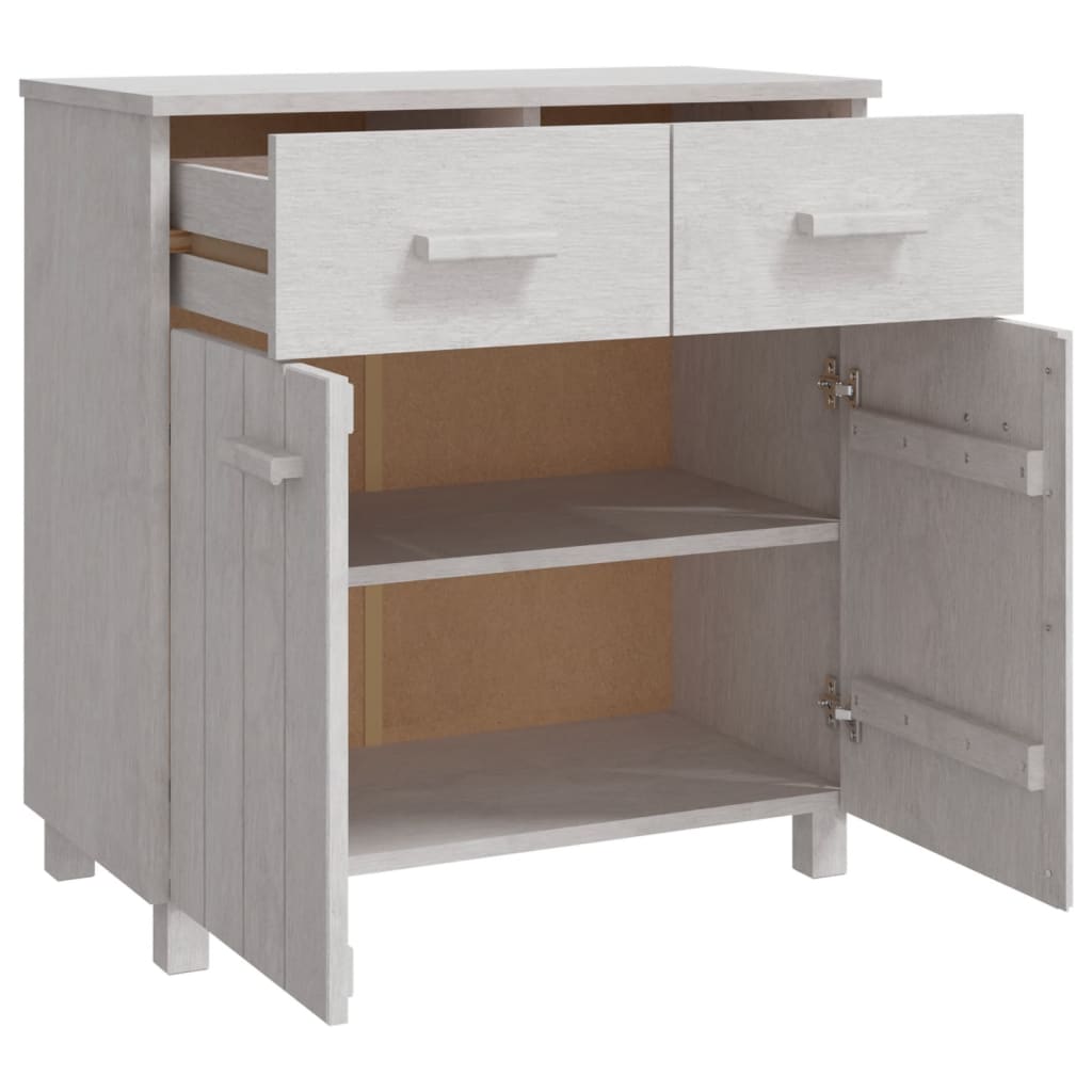 Dressoir HAMAR 79x40x80 cm massief grenenhout wit - AllerleiShop