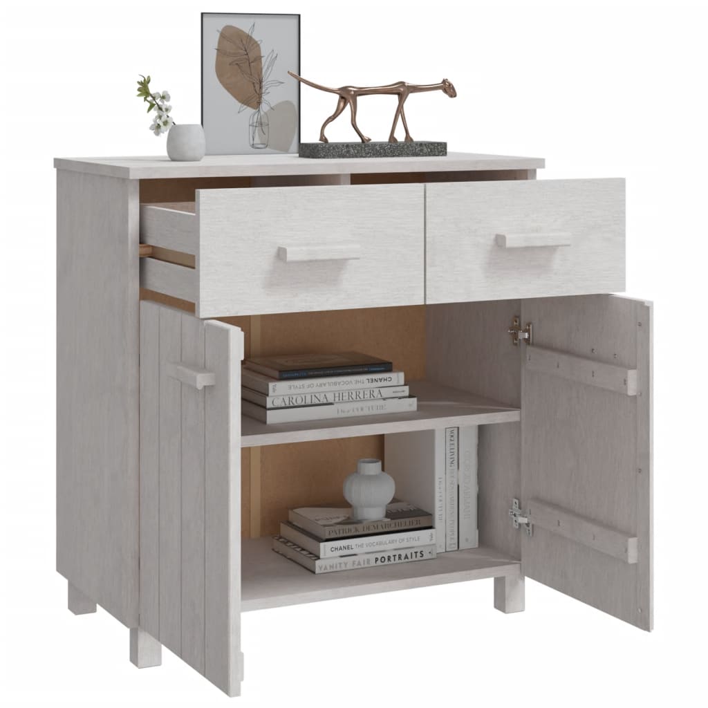 Dressoir HAMAR 79x40x80 cm massief grenenhout wit - AllerleiShop