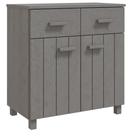 Dressoir HAMAR 79x40x80 cm massief grenenhout lichtgrijs - AllerleiShop