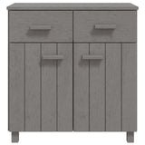 Dressoir HAMAR 79x40x80 cm massief grenenhout lichtgrijs - AllerleiShop