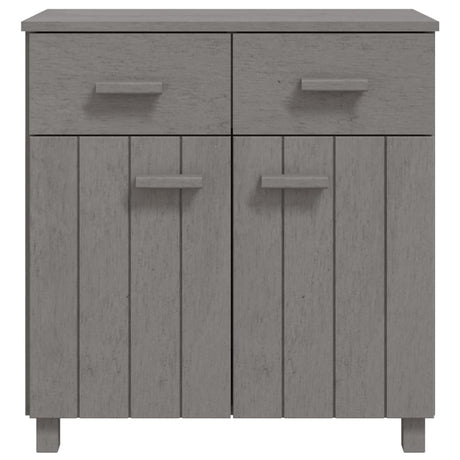 Dressoir HAMAR 79x40x80 cm massief grenenhout lichtgrijs - AllerleiShop