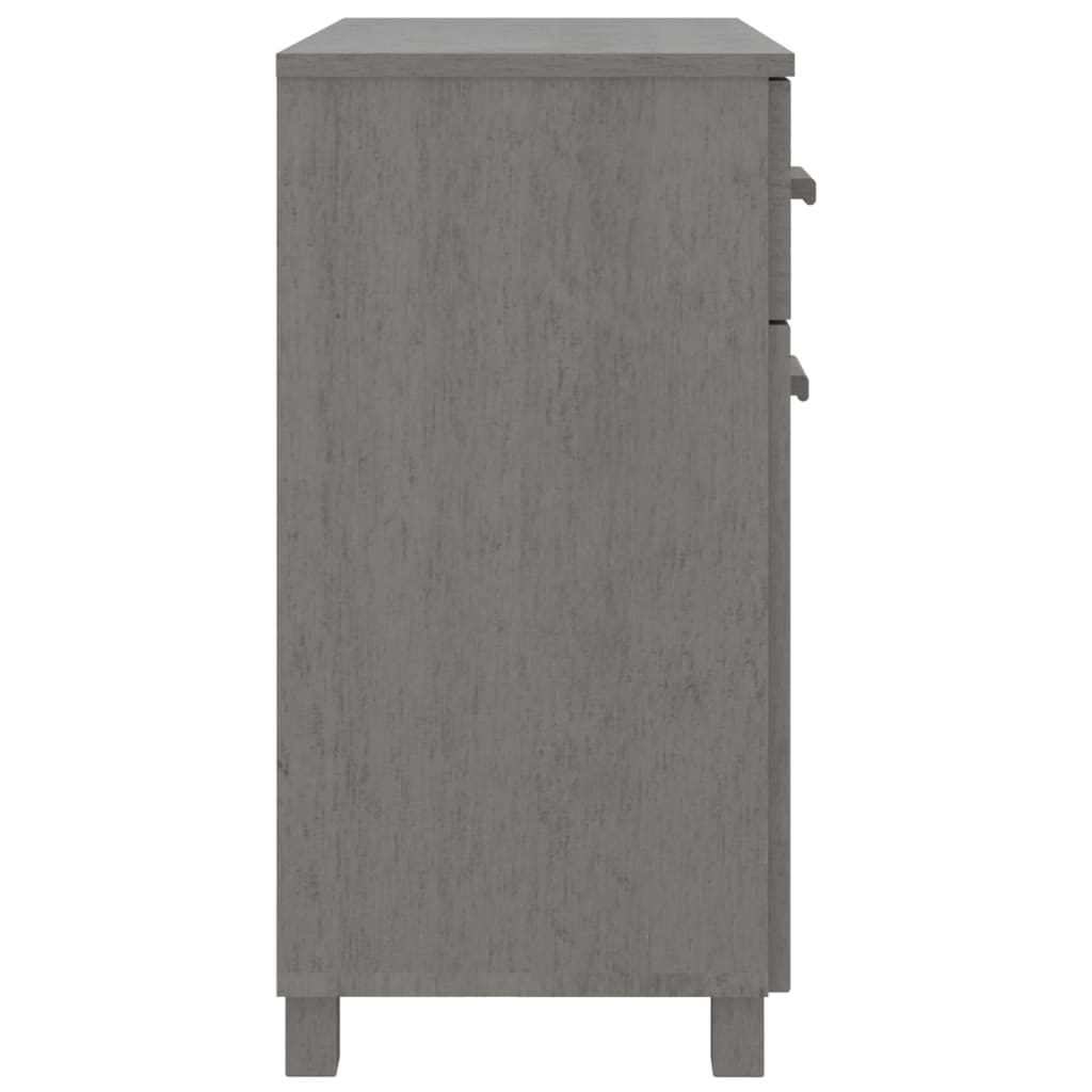 Dressoir HAMAR 79x40x80 cm massief grenenhout lichtgrijs - AllerleiShop