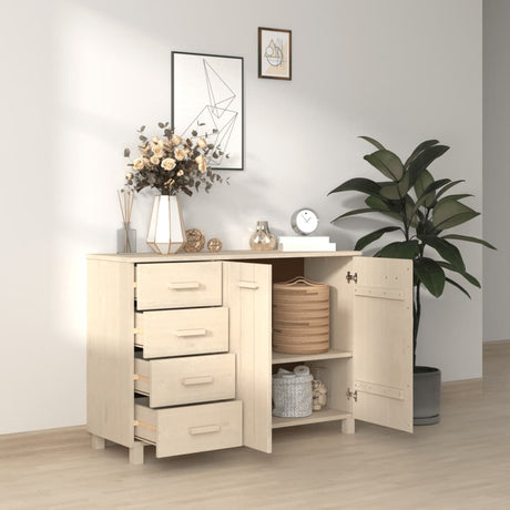 Dressoir HAMAR 113x40x80 cm massief grenenhout honingbruin - AllerleiShop