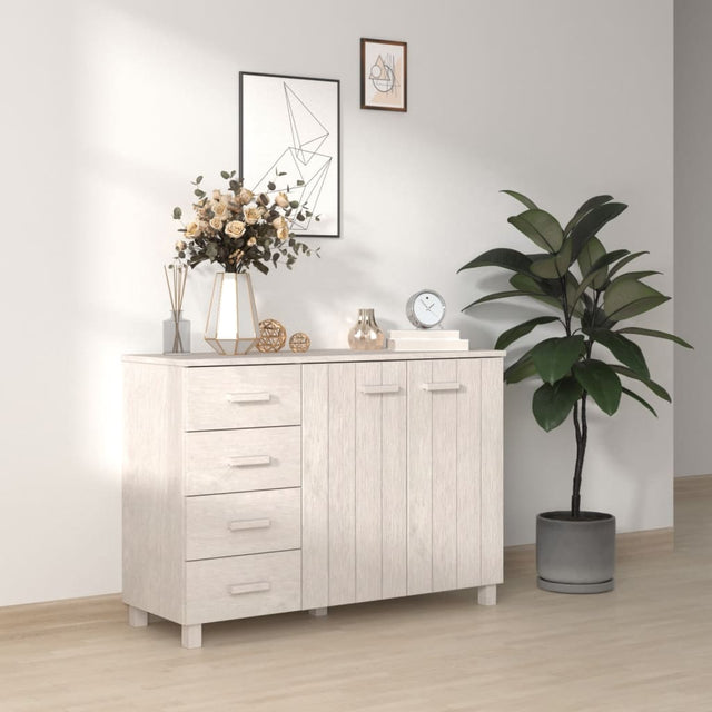 Dressoir HAMAR 113x40x80 cm massief grenenhout wit - AllerleiShop