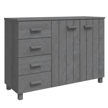 Dressoir HAMAR 113x40x80 cm massief grenenhout donkergrijs - AllerleiShop