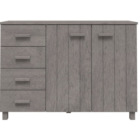 Dressoir HAMAR 113x40x80 cm massief grenenhout lichtgrijs - AllerleiShop