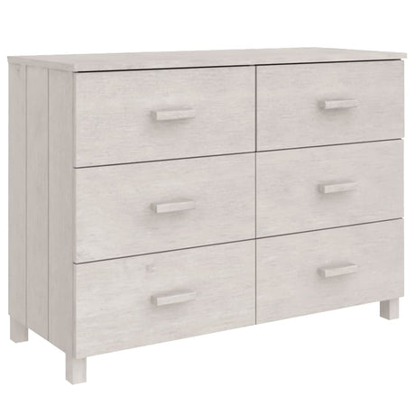 Dressoir HAMAR 113x40x80 cm massief grenenhout wit - AllerleiShop