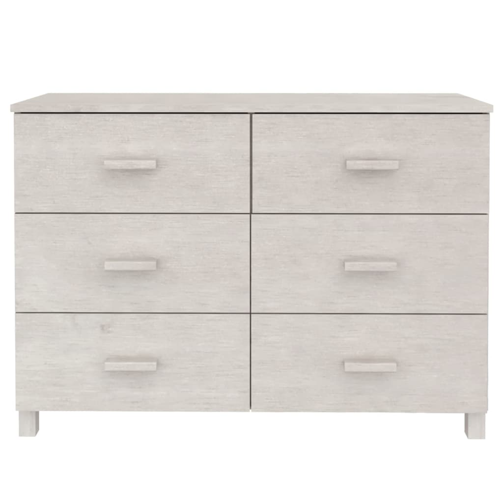 Dressoir HAMAR 113x40x80 cm massief grenenhout wit - AllerleiShop