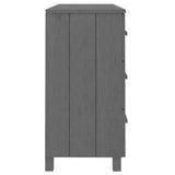 Dressoir HAMAR 113x40x80 cm massief grenenhout donkergrijs - AllerleiShop