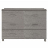 Dressoir HAMAR 113x40x80 cm massief grenenhout lichtgrijs - AllerleiShop