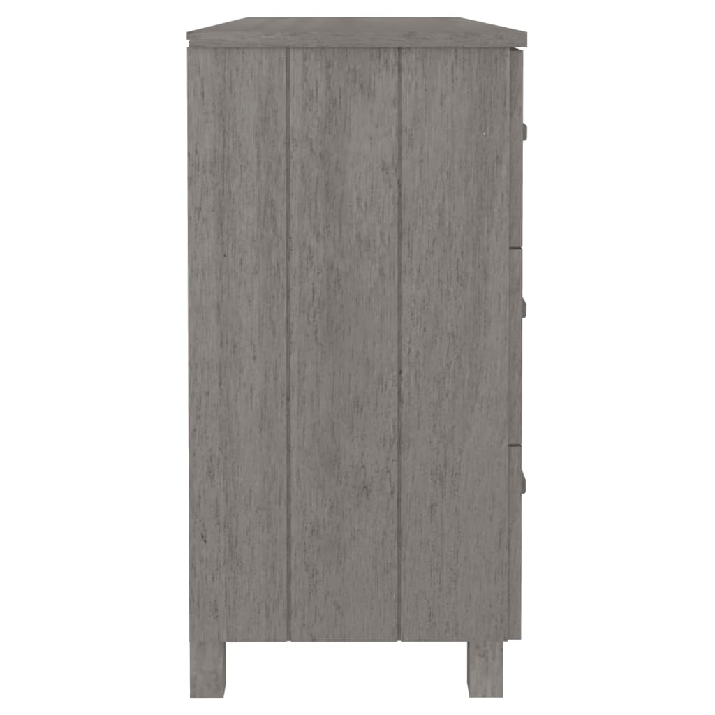 Dressoir HAMAR 113x40x80 cm massief grenenhout lichtgrijs - AllerleiShop