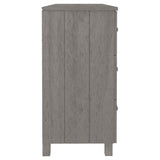 Dressoir HAMAR 113x40x80 cm massief grenenhout lichtgrijs - AllerleiShop