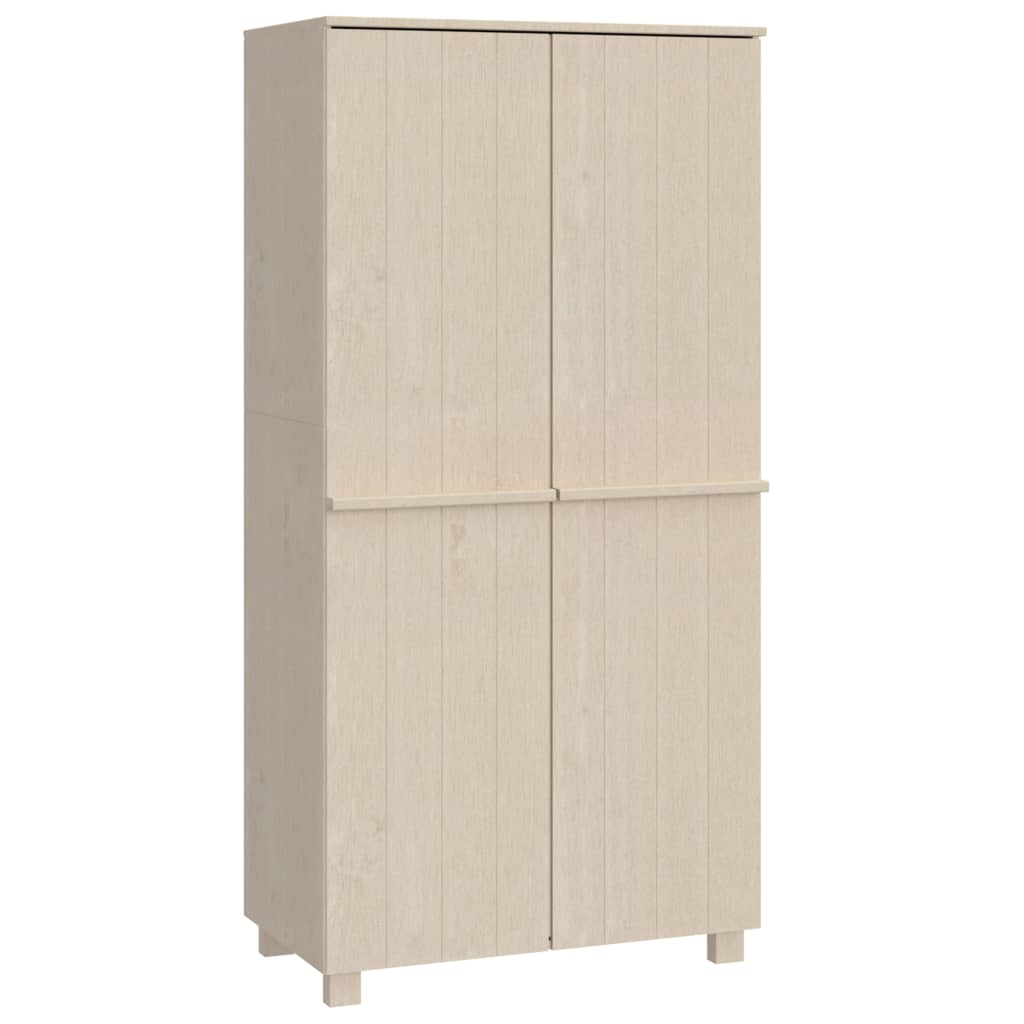 Kledingkast HAMAR 89x50x180 cm massief grenenhout honingbruin - AllerleiShop