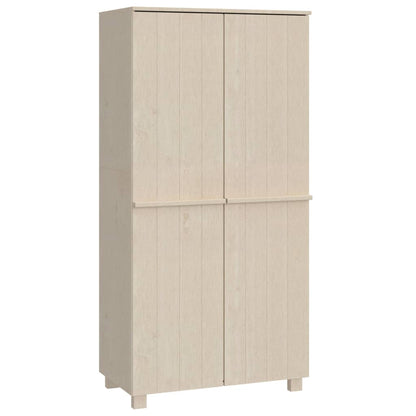 Kledingkast HAMAR 89x50x180 cm massief grenenhout honingbruin - AllerleiShop