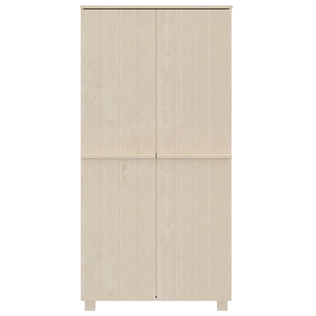 Kledingkast HAMAR 89x50x180 cm massief grenenhout honingbruin - AllerleiShop