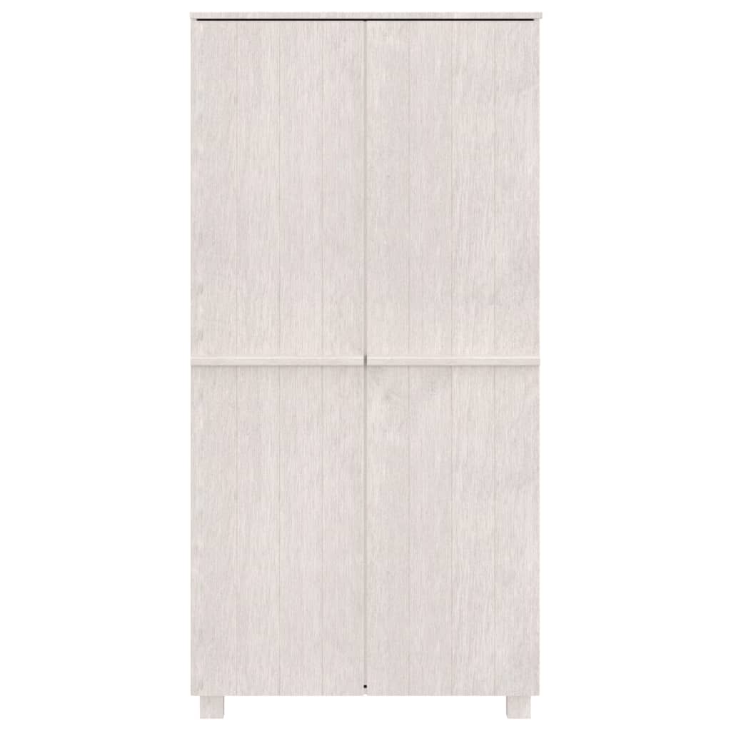 Kledingkast HAMAR 89x50x180 cm massief grenenhout wit - AllerleiShop