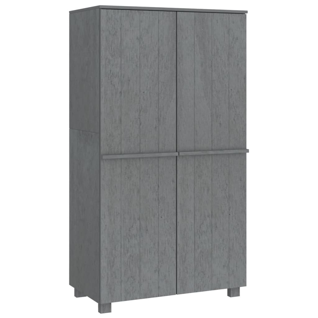 Kledingkast HAMAR 89x50x180 cm massief grenenhout donkergrijs - AllerleiShop