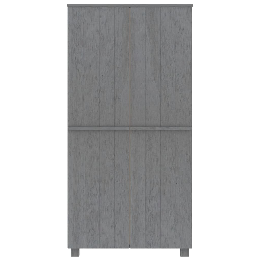 Kledingkast HAMAR 89x50x180 cm massief grenenhout donkergrijs - AllerleiShop