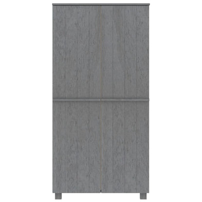 Kledingkast HAMAR 89x50x180 cm massief grenenhout donkergrijs - AllerleiShop