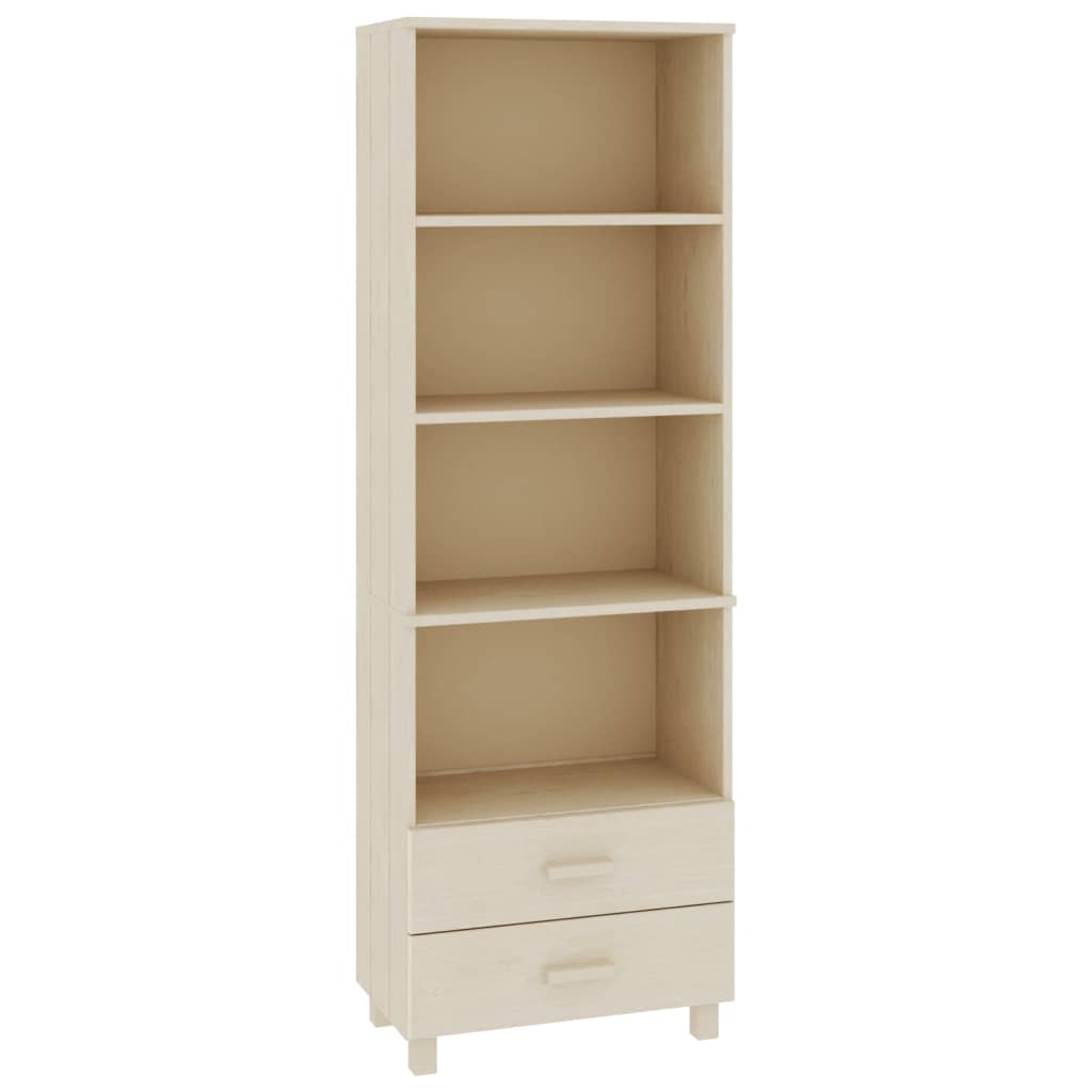 Hoge kast HAMAR 60x35x180 cm massief grenenhout honingbruin - AllerleiShop