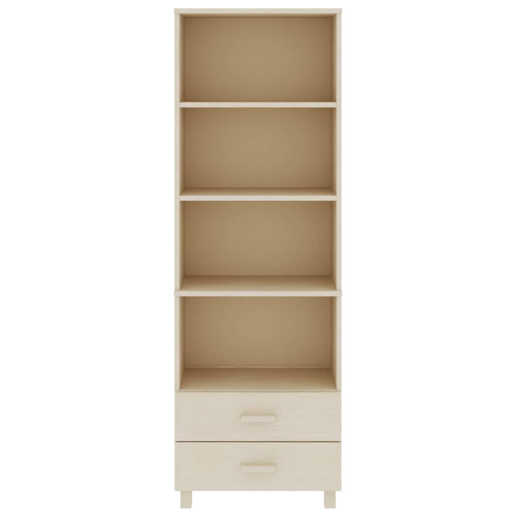 Hoge kast HAMAR 60x35x180 cm massief grenenhout honingbruin - AllerleiShop