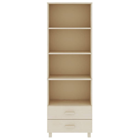 Hoge kast HAMAR 60x35x180 cm massief grenenhout honingbruin - AllerleiShop