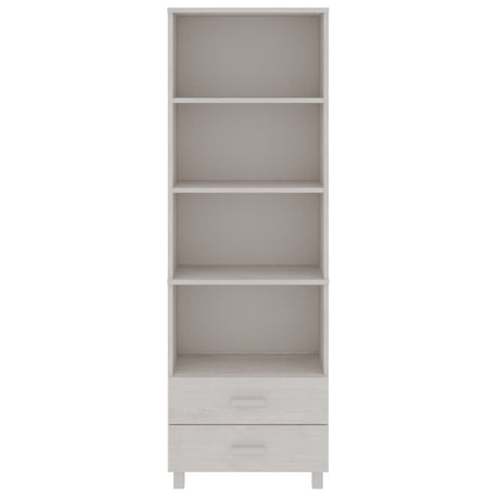 Hoge kast HAMAR 60x35x180 cm massief grenenhout wit - AllerleiShop