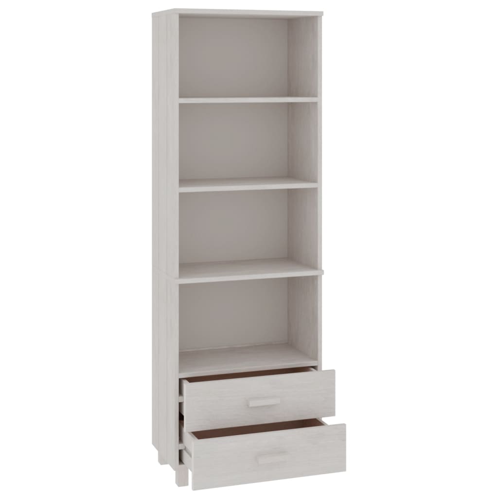 Hoge kast HAMAR 60x35x180 cm massief grenenhout wit - AllerleiShop