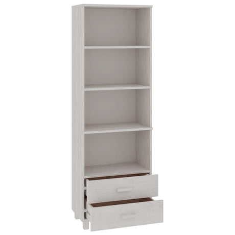 Hoge kast HAMAR 60x35x180 cm massief grenenhout wit - AllerleiShop