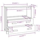 Dressoir HAMAR 85x35x80 cm massief grenenhout honingbruin - AllerleiShop