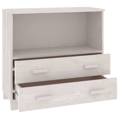 Dressoir HAMAR 85x35x80 cm massief grenenhout wit - AllerleiShop