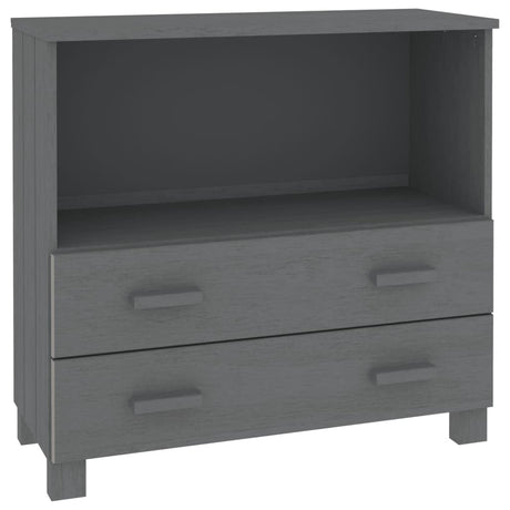 Dressoir HAMAR 85x35x80 cm massief grenenhout donkergrijs - AllerleiShop