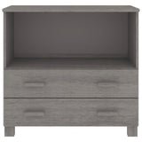 Dressoir HAMAR 85x35x80 cm massief grenenhout lichtgrijs - AllerleiShop