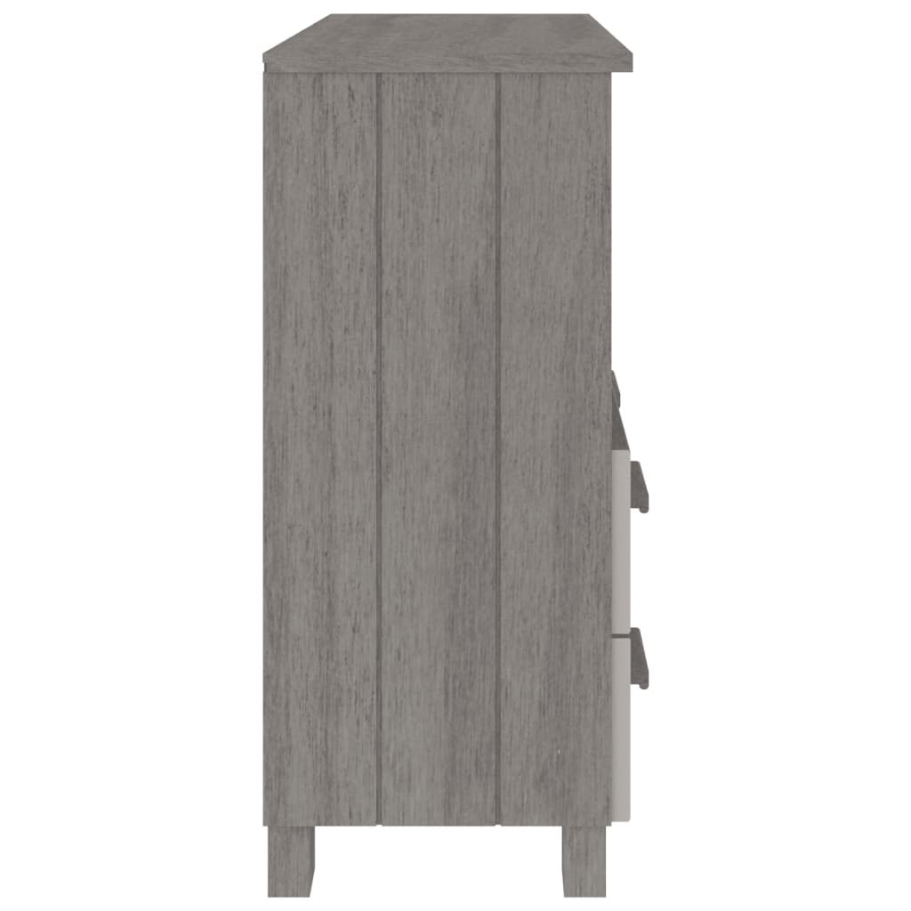 Dressoir HAMAR 85x35x80 cm massief grenenhout lichtgrijs - AllerleiShop