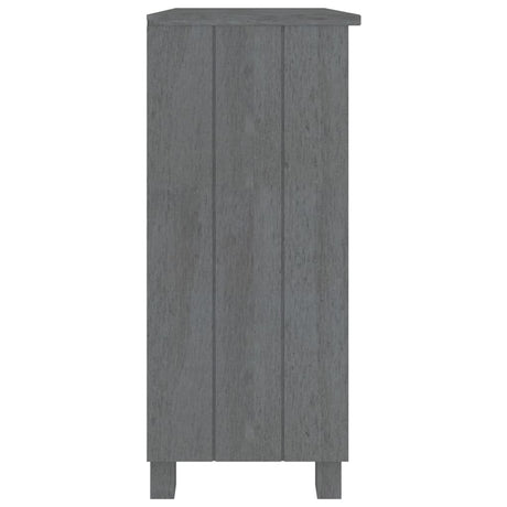 Dressoir HAMAR 85x35x80 massief grenenhout donkergrijs - AllerleiShop