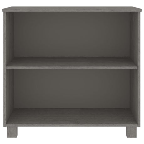 Dressoir HAMAR 85x35x80 cm massief grenenhout lichtgrijs - AllerleiShop