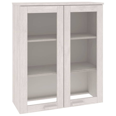 Opzetkast HAMAR 85x35x100 cm massief grenenhout wit - AllerleiShop