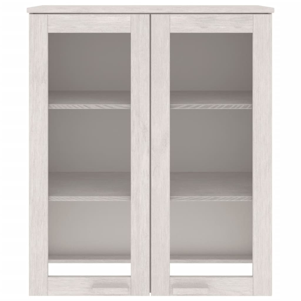 Opzetkast HAMAR 85x35x100 cm massief grenenhout wit - AllerleiShop