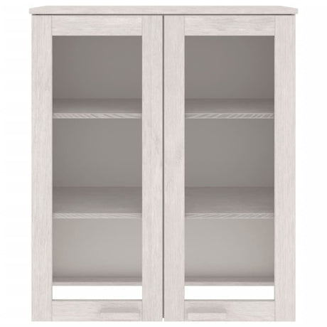 Opzetkast HAMAR 85x35x100 cm massief grenenhout wit - AllerleiShop