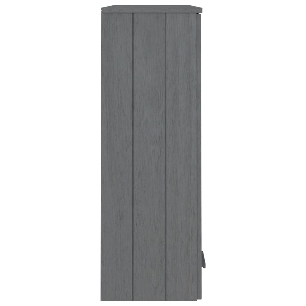 Opzetkast HAMAR 85x35x100 cm massief grenenhout donkergrijs - AllerleiShop